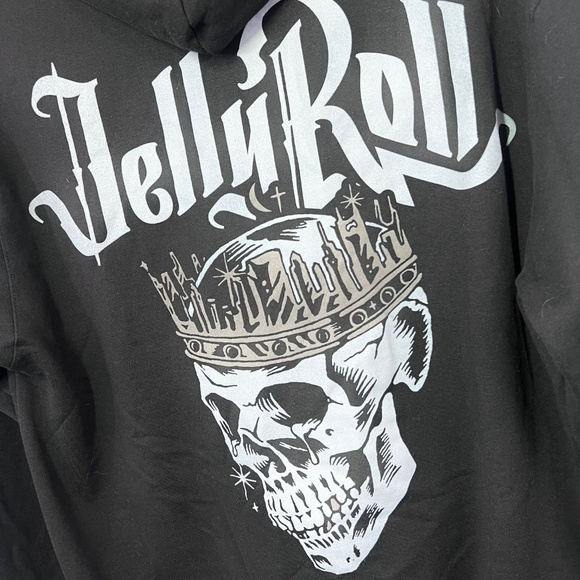 |•JELLY ROLL•| Black Hoodie Hooded Full Zip Sweatshirt - Picture 2 of 6